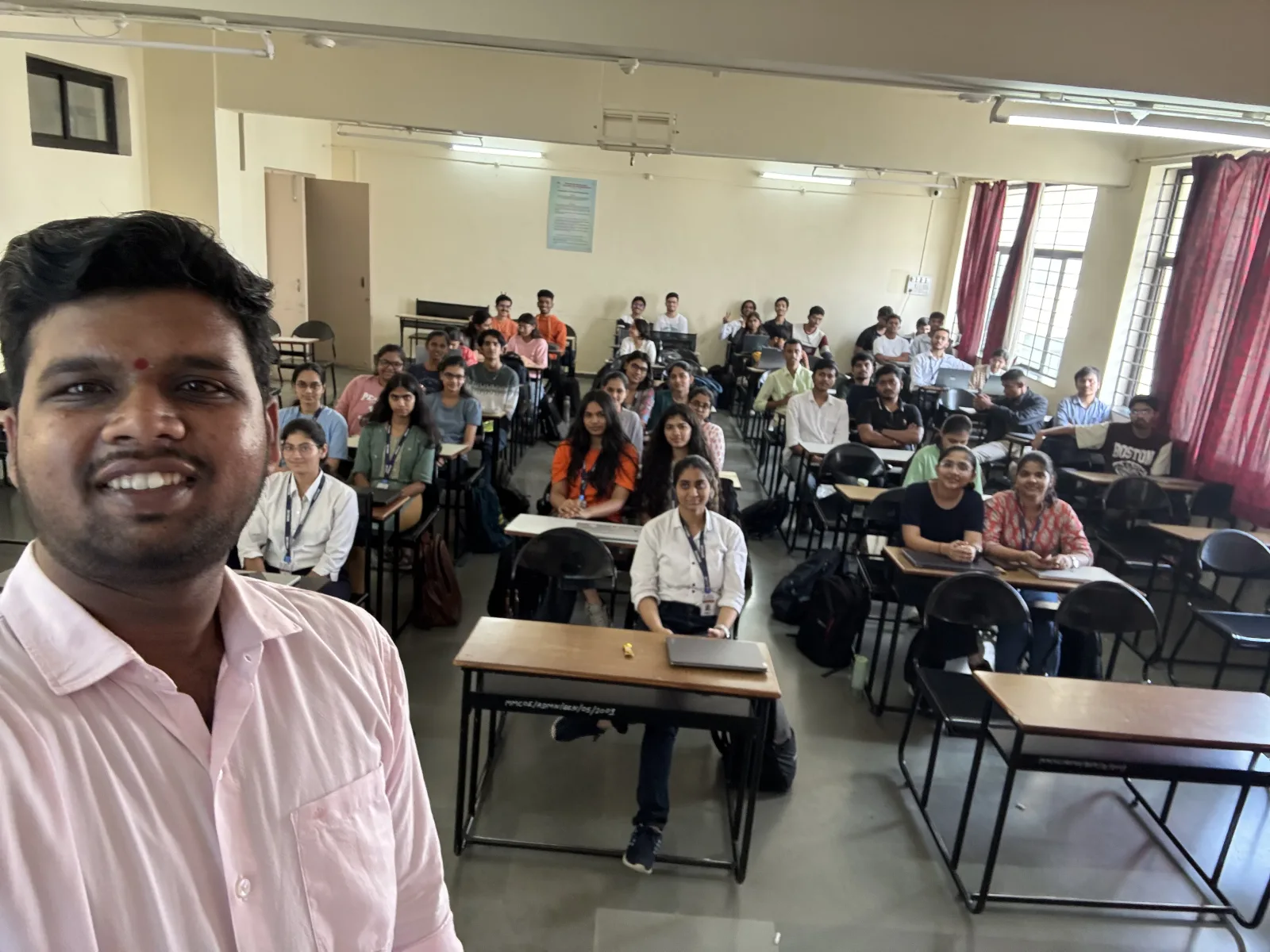 Website Vikreta team member leading a student training session